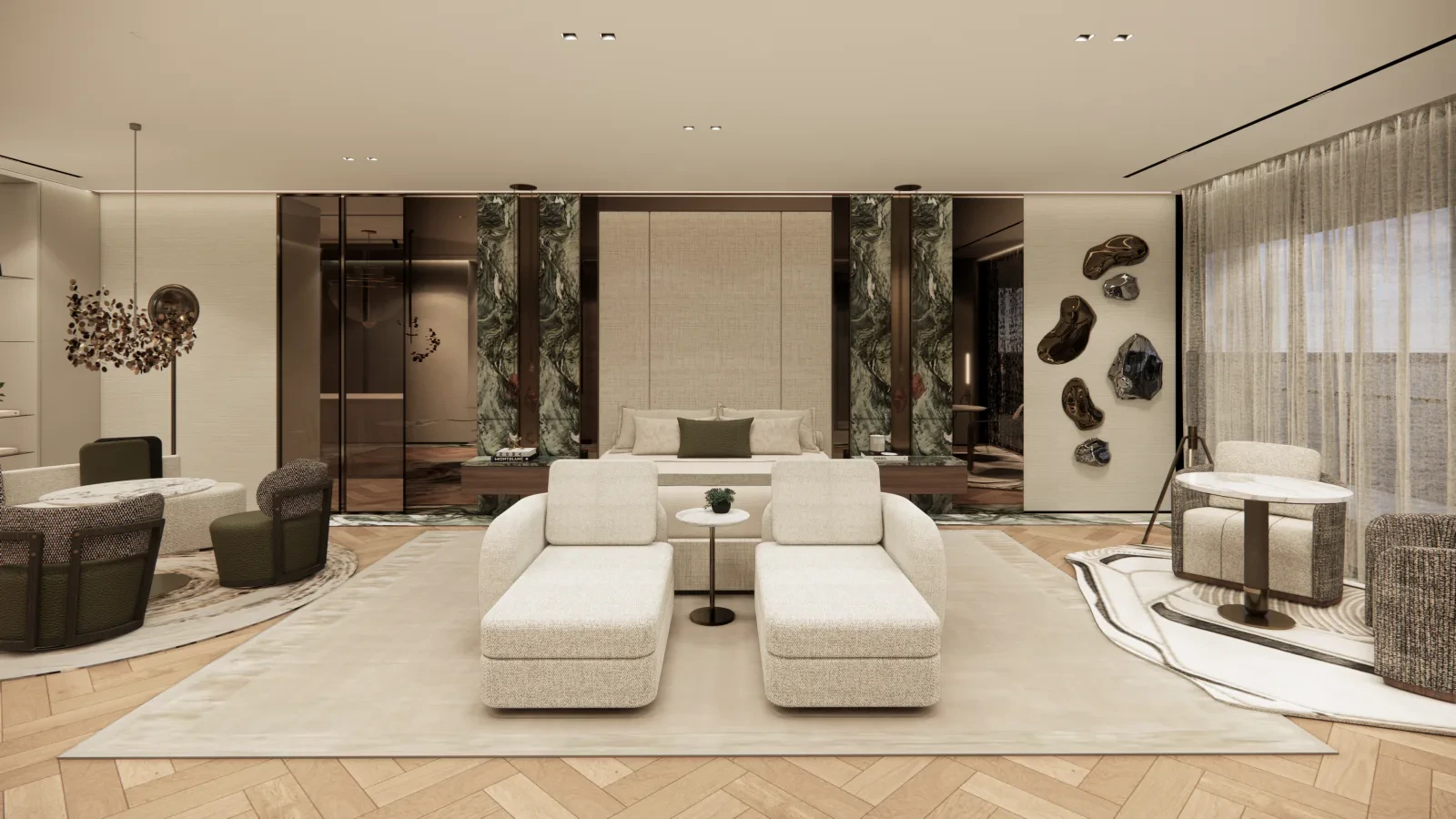 Golden Beach residence — primary bedroom suite