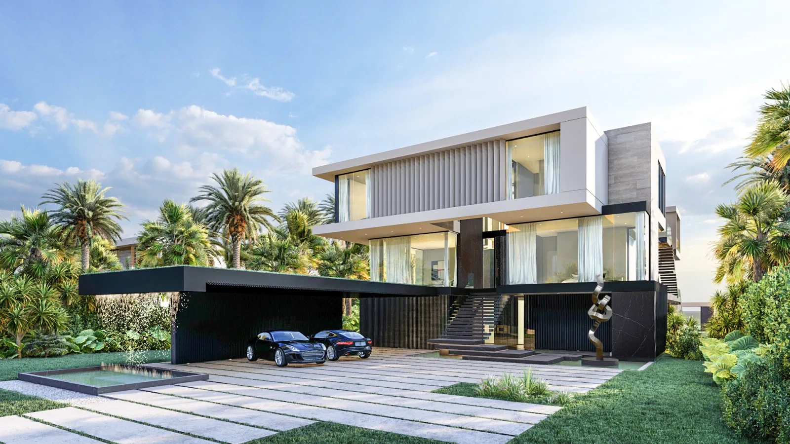 Golden Beach residence — rendered interior view