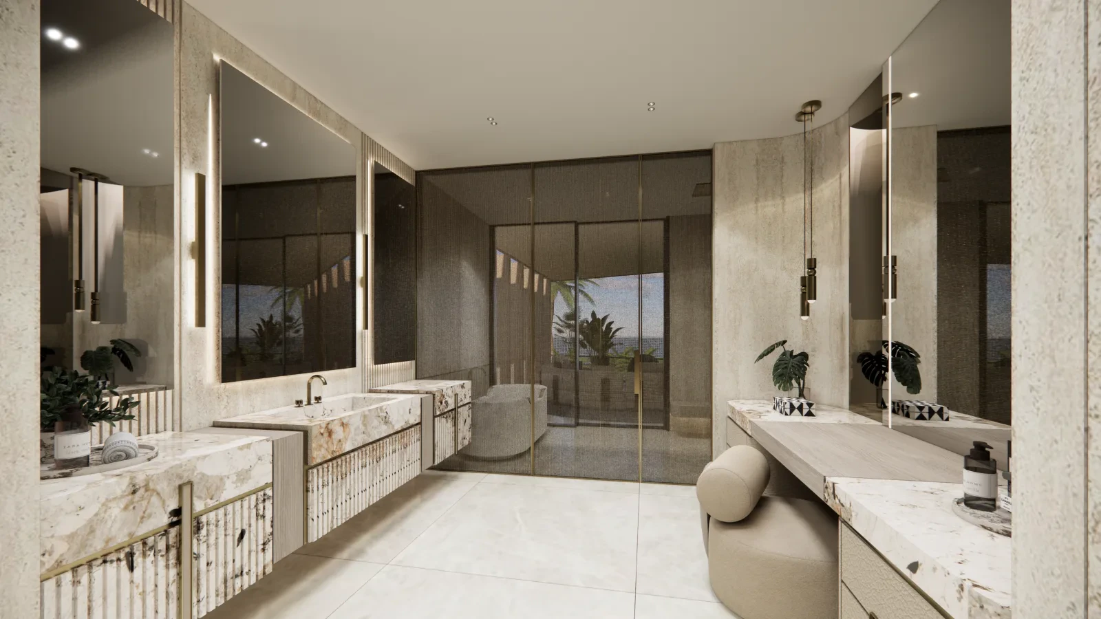 Maison Lumière — outdoor terrace and pool